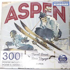 Aspen Colorado World Class Skiing Puzzle with Poster